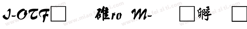 I-OTF行書Pro M字体转换